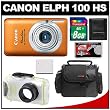 Canon PowerShot 100 HS Digital Elph Camera (Orange) with WP-DC310L Underwater Housing + 8GB Card + Battery + Case + Accessory Kit Canon PowerShot 100 HS Digital Elph Camera (Orange) with WP-DC310L Underwater Housing + 8GB Card + Battery + Case + Accessory Kit
