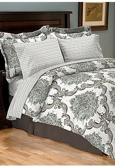 Home Accents Turnstyles Bedding Ensemble Queen 8 Pieces