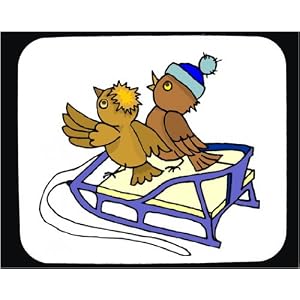 Decorated Mouse Pad with sledding image