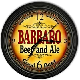 Barbaro 's Beer and Ale Black Cascading Pub Style Wall Clock