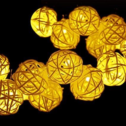 Dreamers Solar String Lights, 30LED 20ft Solar Powered Starry Fairy Outdoor Rattan String Lights Ambiance Lighting for Landscape Patio Garden Bedroom Camping Christmas Party Wedding Warm White