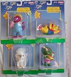 Barneys Great Adventure Barney And his Freinds Baby Bop - Twinken - BJ Plastic Toy Figure By Playskool in 1997 - The packets are not in mint condition
