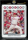 2008 Topps Baseball Cards # 262 Brett Myers - Philadelphia Phillies - MLB Baseball Trading Card in a Protective Screw Down Display Case