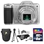 Olympus STYLUS SZ-15 16MP 24x SR Zoom 3-inch Hi-Res LCD - Silver + 8GB SDHC + Deluxe Case + Extra Accessories