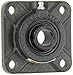 Sealmaster SF-204C Standard Duty Flange Unit, 4 Bolt, Regreasable, Contact Seals, Setscrew Locking Collar, Cast Iron Housing, 20mm Bore, 3-3/8" Overall Length, 2-1/2" Bolt Hole Spacing Width, 7/16" Flange Height