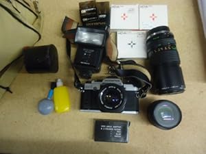 Olympus OM-G 35mm Film Camera+Lens & Flash