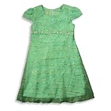Plum Pudding Ltd - Girls Cap Sleeve Dot Print Dress, Blue