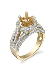 14k Yellow Gold 0.76 Ctw Magnificient Diamond Mounting - Size 7