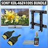 Sony Bravia Z-Series KDL-46Z4100/S 46in. 1080P HD LCD TV Silver and Wall Mount Accessory Outfit With