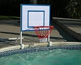 Poolside Shot Acrylic / Metal Alloy Pool Shoot Basketball Above Ground System with Mount, Net, Bask