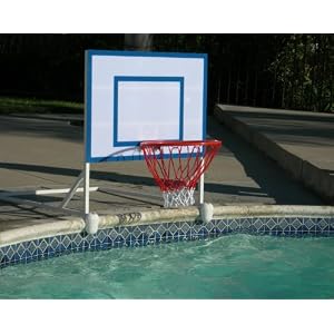 Poolside Shot Acrylic Metal Alloy Pool Shoot Basketball Above Ground System with Mount,... by