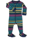 Leveret Footed "Multi Colored Unisex Striped" Pajama Sleeper 100% Cotton (Size 6M-5T)