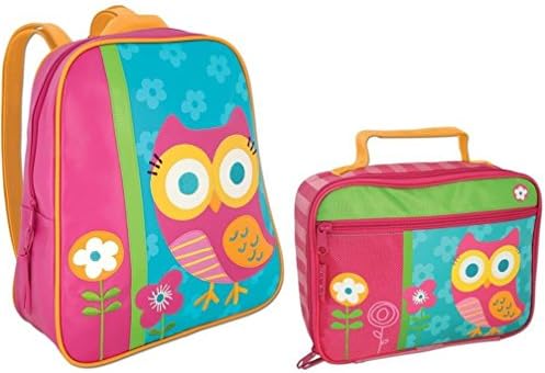 Stephen Joseph Go Go Bag Kids School Backpack w/ Matching Lunchbox Teal Owl