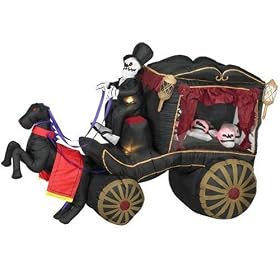 6ft long Gemmy Airblown Inflatable Carriage Hearse