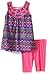 Youngland Girls' Chiffon Aztec Print top with Neon Legging Set