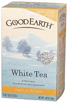 Good Earth White Tea With Vanilla Blend, Tea Bags 18-Count, Boxes (Pack of 6)