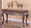 Dark Brown Finish Ball & Claw Sofa Table By Coaster Furniture
