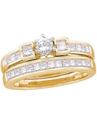 1.00CT DIAMOND 0.20CT CENTER ROUND BRIDAL SET
