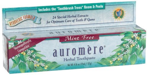 Auromere Herbal Toothpaste, Mint Free, 4.16-Ounces