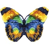 MCG Textiles 37715 Butterfly Shaped Latch Hook Rug Kit, 32 by 24-Inch