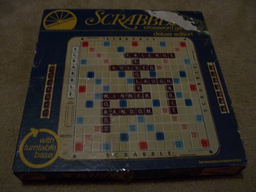 Cheap Scrabble Deluxe 1982 Edition Plastic Turn Table With Grid