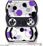 PSPgo Skin and Screen Protector Kit - Lots of Dots Purple on White fits Son ....