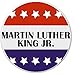 Martin Luther King Jr. Stars 1.25â€ Button Pin Civil Rights Black History Hero