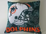 MIAMI DOLPHINS Soft Knit Team Logo Throw Pillow 18 x 18 x 6