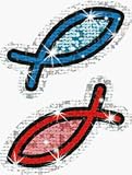 CHRISTIAN FISH SPARKLE STICKERS