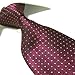 Towergem Extra Long Men's Tie Woven Jacquard Burgundy Solid Necktie XL 63