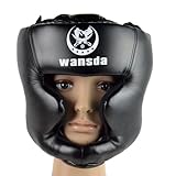 Generic Headgear Head Guard Training Helmet Kick Boxing Protection Gear Black