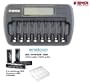 Tensai TI-800l - LCD Charger - Rapid Cargador y 12V - Cargador de pilas AAA/AA/NiMH/NiCd con 8 eneloop pilas XX (HR-3UWXB) AA / Mignon 2550 mAh