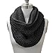Chunky Knit Infinity Scarf Black Color