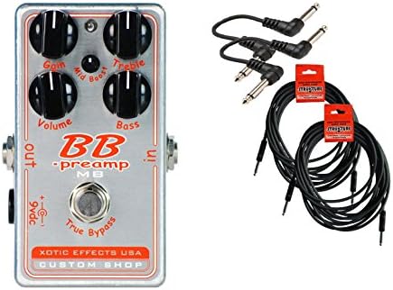 Xotic Effects BB Preamp MB OD Cable Bundle w/ 4 free Items: 2x 18.6' Strukture Cables, 2x Hosa Patch Cables