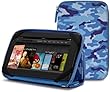 Punchcase Ace Zip Round Standing Case for Kindle Fire 'Camouflage' Blue (will only fit Kindle Fire)