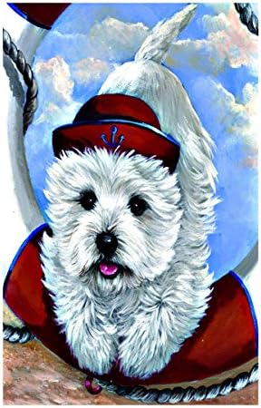 West Highland Terrier Sailor Ahoy decorative flags initial flags party flags 28 x 40 Inch Double Sided banner home flags Print flags