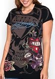Ed Hardy women's Plus Size Multi Print Love Kills Slowly Shirt