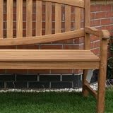 Java Teak Java Teak Venice Double Oval Design 3 Seat Garden and Patio Bench