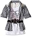 Beautees Girls' Big 2fer Woven Check Top W/Belt