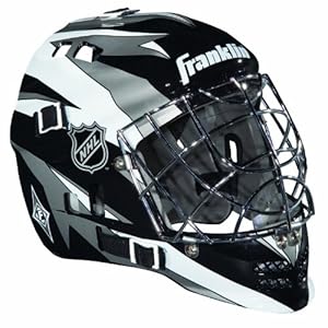 Franklin Sports NHL Street Hockey SX Comp GFM 100 Goalie Face Mask (Black/Silver/White)