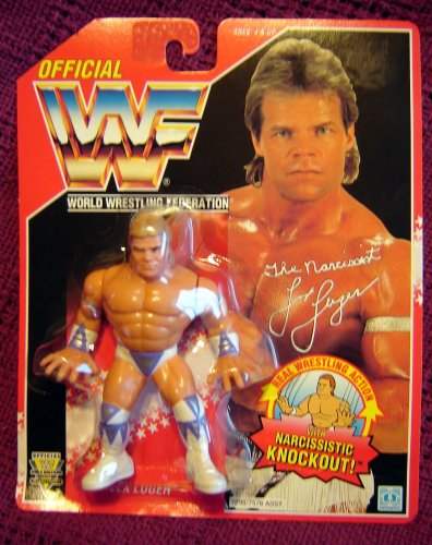 WWE Action Figure-WWF Hasbro Lex Luger Wrestling Action Figure on Red Card WWE WCW ECW-WWF Hasbro WWE WWE Action Figure