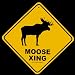 Moose Crossing Log Cabin Lodge Decor Alum Street Sign