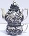 Tea for One Black French Toile