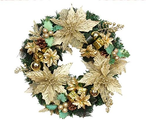 Gold Artificial Flowers Rattan For Home Door Decoration Xmas