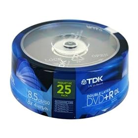 New - DVD+R Double Layer 8.5GB 25pk by TDK Electronics - 48973 by 