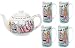 Ethos Paul Cardew, The Pots Family 6 Cup Teapot and 4 Mugs