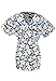 G Med Women's V Neck Printed Scrub Top and Pants Fashion Sets