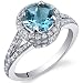 Majestic Sensation 1.50 Carats Swiss Blue Topaz Ring in Sterling Silver Size 5 to 9