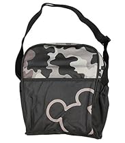 Disney Mickey Camo Mini Diaper Bag, Black/Gray , Small
