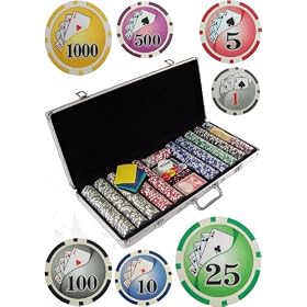 Bluff King 650 11.5 Gram Clay Composite Poker Chips with Special Designs and Gaming Accessories.